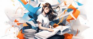 student writing on a notebook