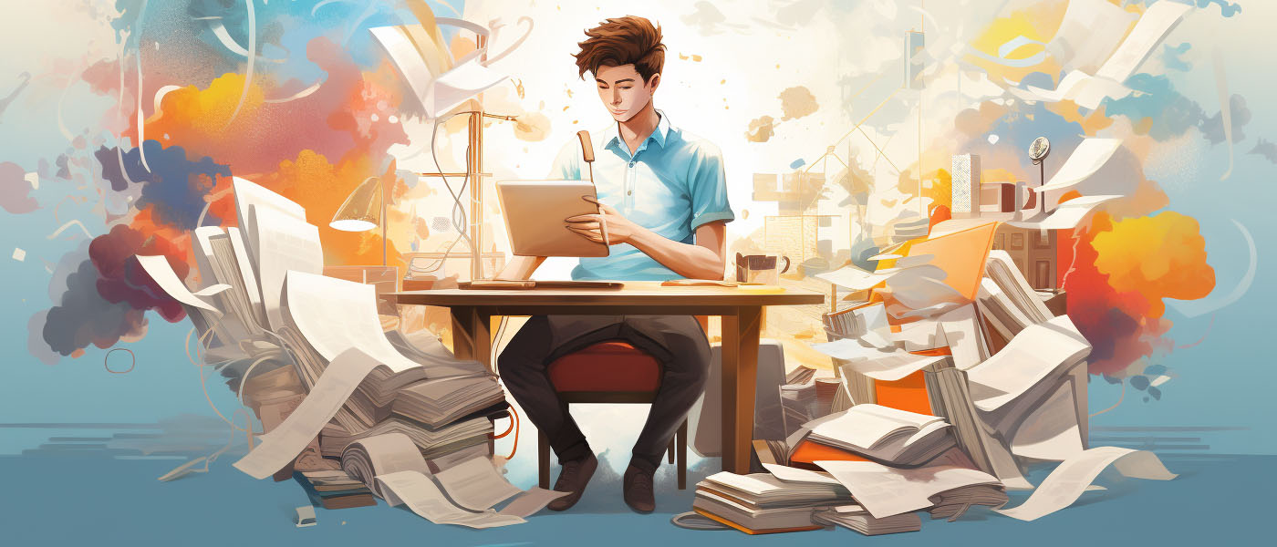 student improving essay writing skills