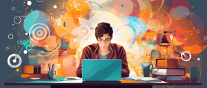 student using tools for editing and proofreading