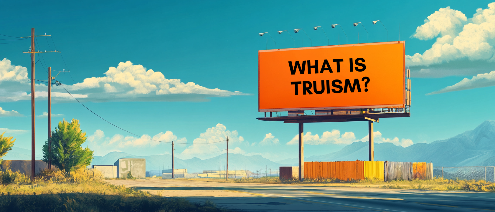 what is truism written on a billboard